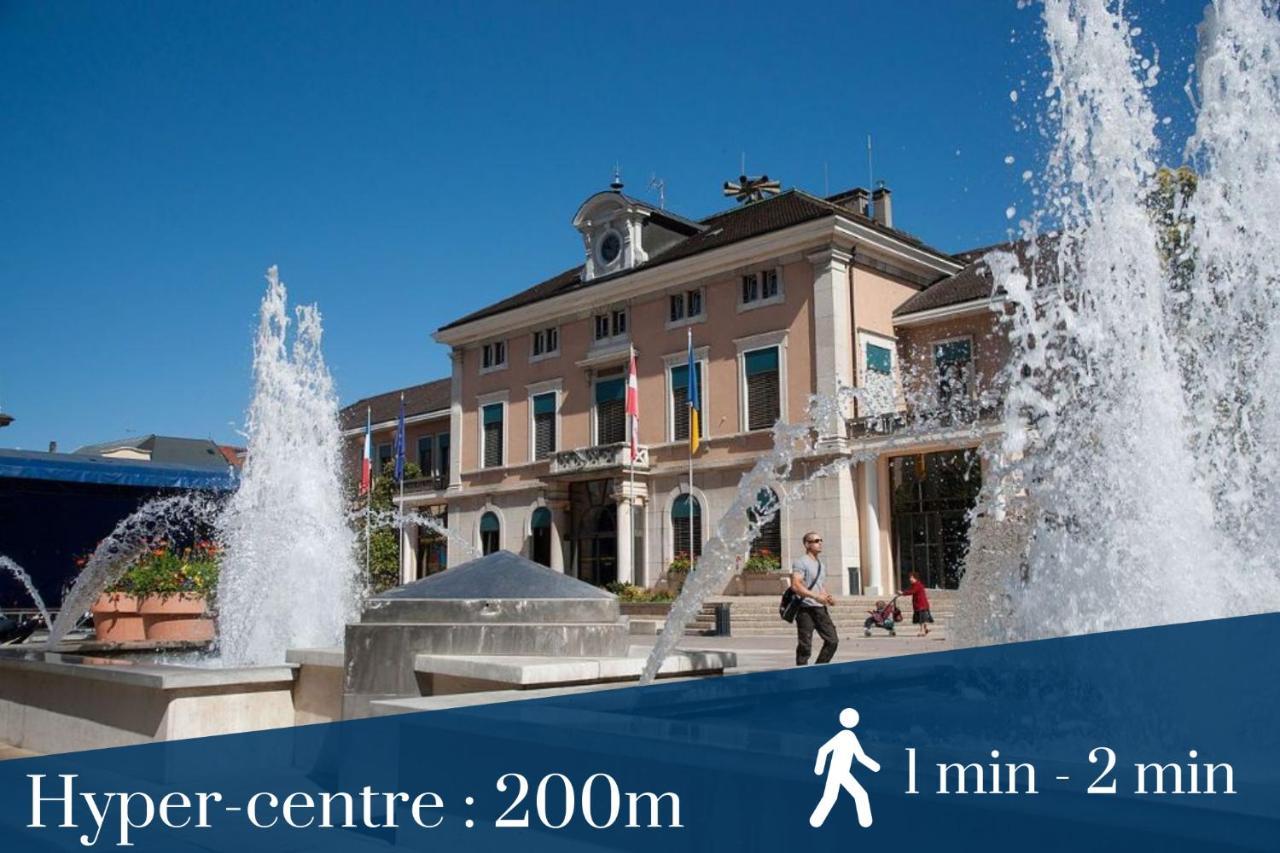 Homey Cycy - New / Free Parking / Hyper-Centre / Proche Geneve Annemasse Dış mekan fotoğraf
